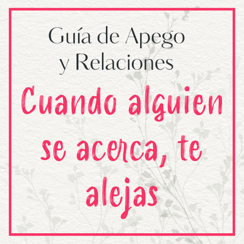 cuando alguien se acerca, te alejas